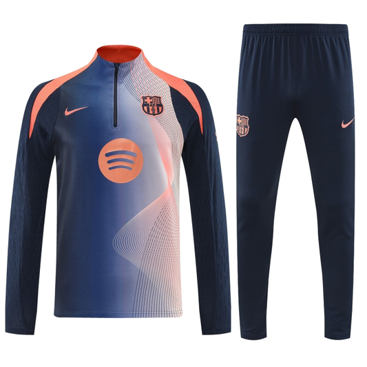 FC Barcelona 2025/26 Training Kids Kit – Blue/Navy/Orange