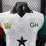 Ghana 2026 Jersey – Player Version – White/Black/Red/Green – Star Sleeves
