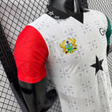 Ghana 2026 Jersey – Player Version – White/Black/Red/Green – Star Sleeves