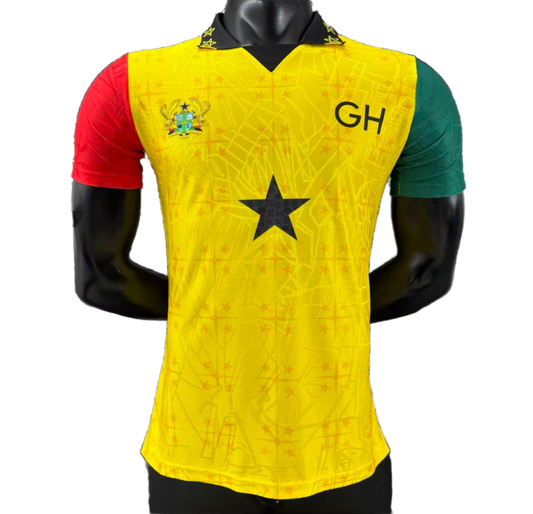 Algeria 2026 Jersey – Player Version – White/Black/Yellow – Star Sleeves