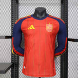 Spain 2026 Home Jersey – Player Version – Long Sleeve – Red