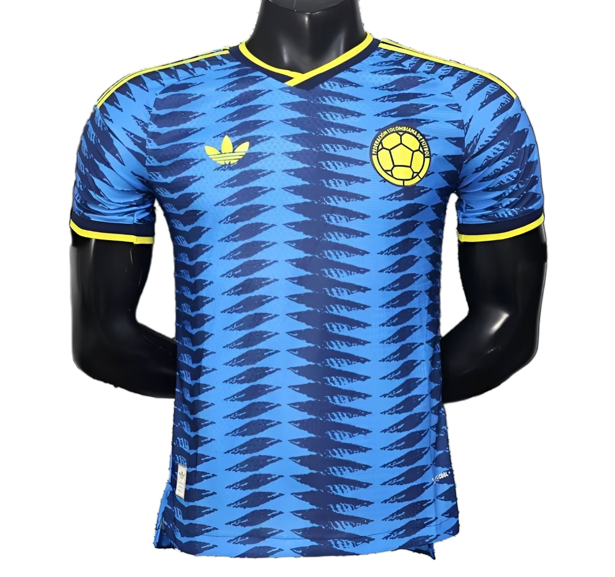 Colombia 2026 Away Jersey – Player Version – Blue – Zigzag Wave Pattern