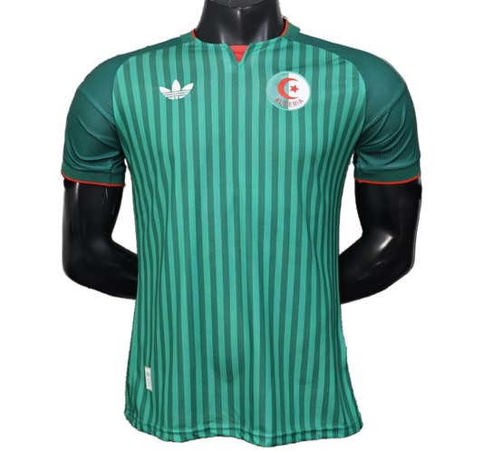 Algeria 2026 Home Jersey – Player Version – Green – Vertical Stripe Pattern