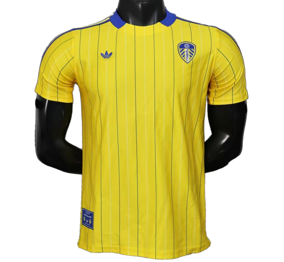Leeds United 2025/26 Home Jersey – Player Version – Retro Version – Yellow
