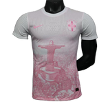 Brazil 2026 Jersey – Player Version – Special Edition – White/Pink – Christ Redeemer Pattern