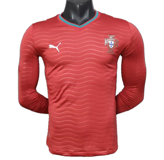 Portugal 2026 Home Jersey – Player Version – Long Sleeve – Red