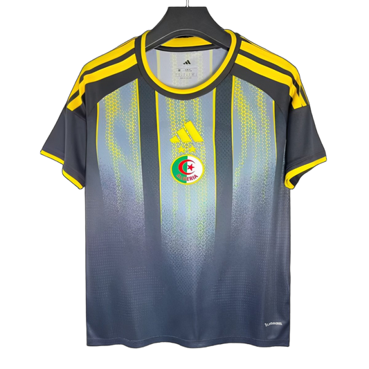 Algeria 2026 Training Jersey – Yellow/Grey – Gradient Stripes