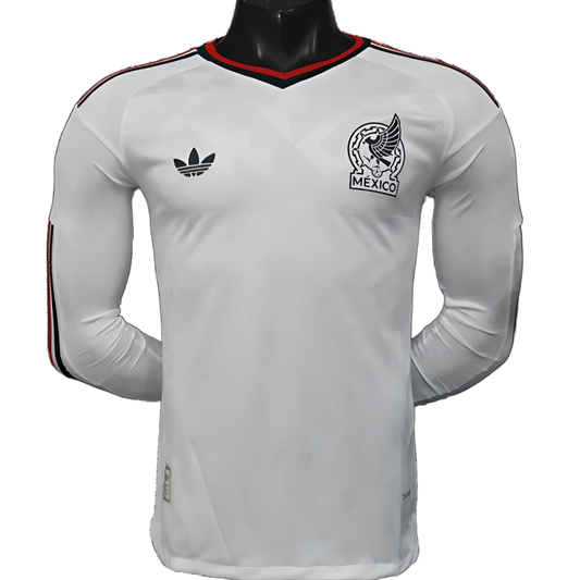 Mexico 2026 Away Jersey – Player Version – Long Sleeve – White