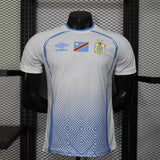 DR Congo Sky 2026 Third Jersey – Player Version – White/Blue – Geometric