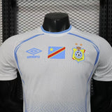 DR Congo Sky 2026 Third Jersey – Player Version – White/Blue – Geometric