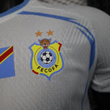 DR Congo Sky 2026 Third Jersey – Player Version – White/Blue – Geometric