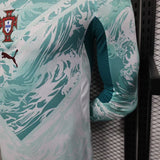 Portugal 2026 Camisola alternativa – Versão jogador – Manga comprida – Branco