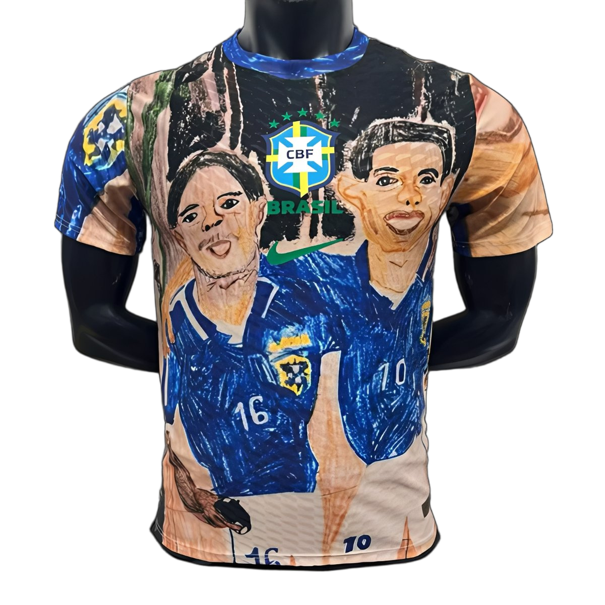 Brazil 2026 Jersey – Player Version – Blue – Marta Mia Hamm Portrait