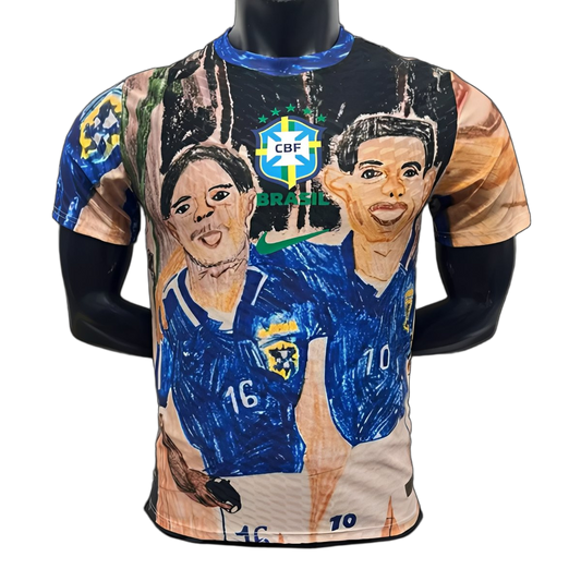 Brazil 2026 Jersey – Player Version – Blue – Marta Mia Hamm Portrait