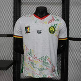 Cameroon 2026 Home Jersey – Player Version – White/Red – Dot Pattern
