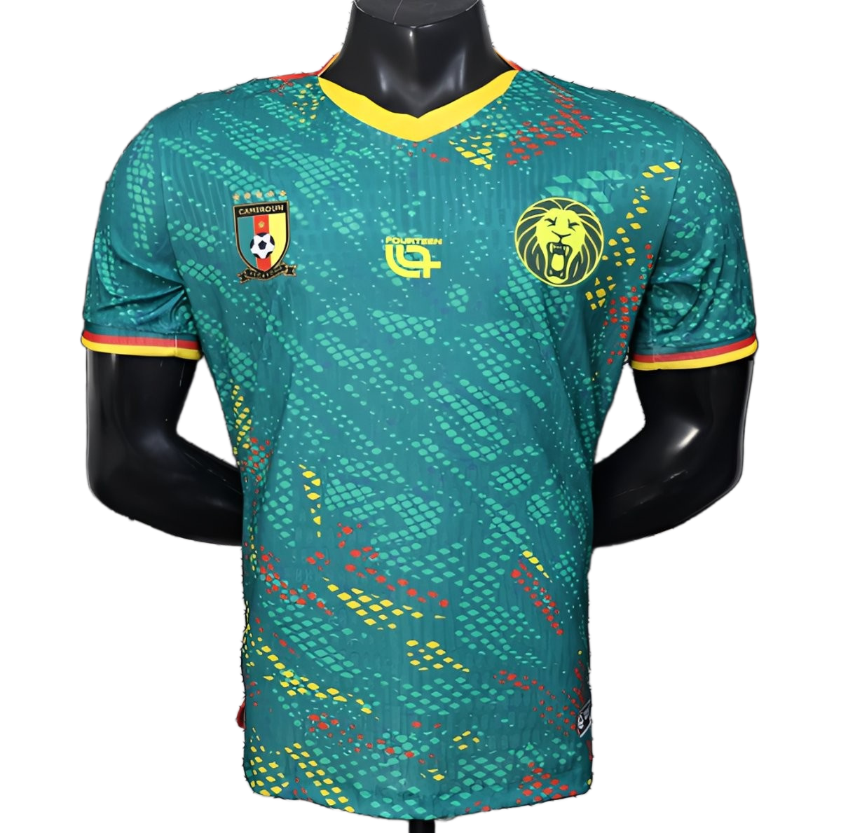 Cameroon 2026 Jersey – Player Version – Green – Colorful Dot Pattern