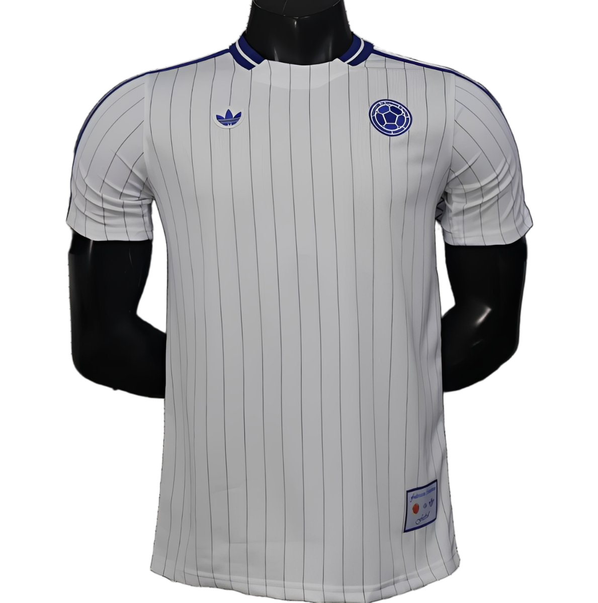 Colombia 2026 Jersey – Player Version – White/Blue – Vertical Stripe