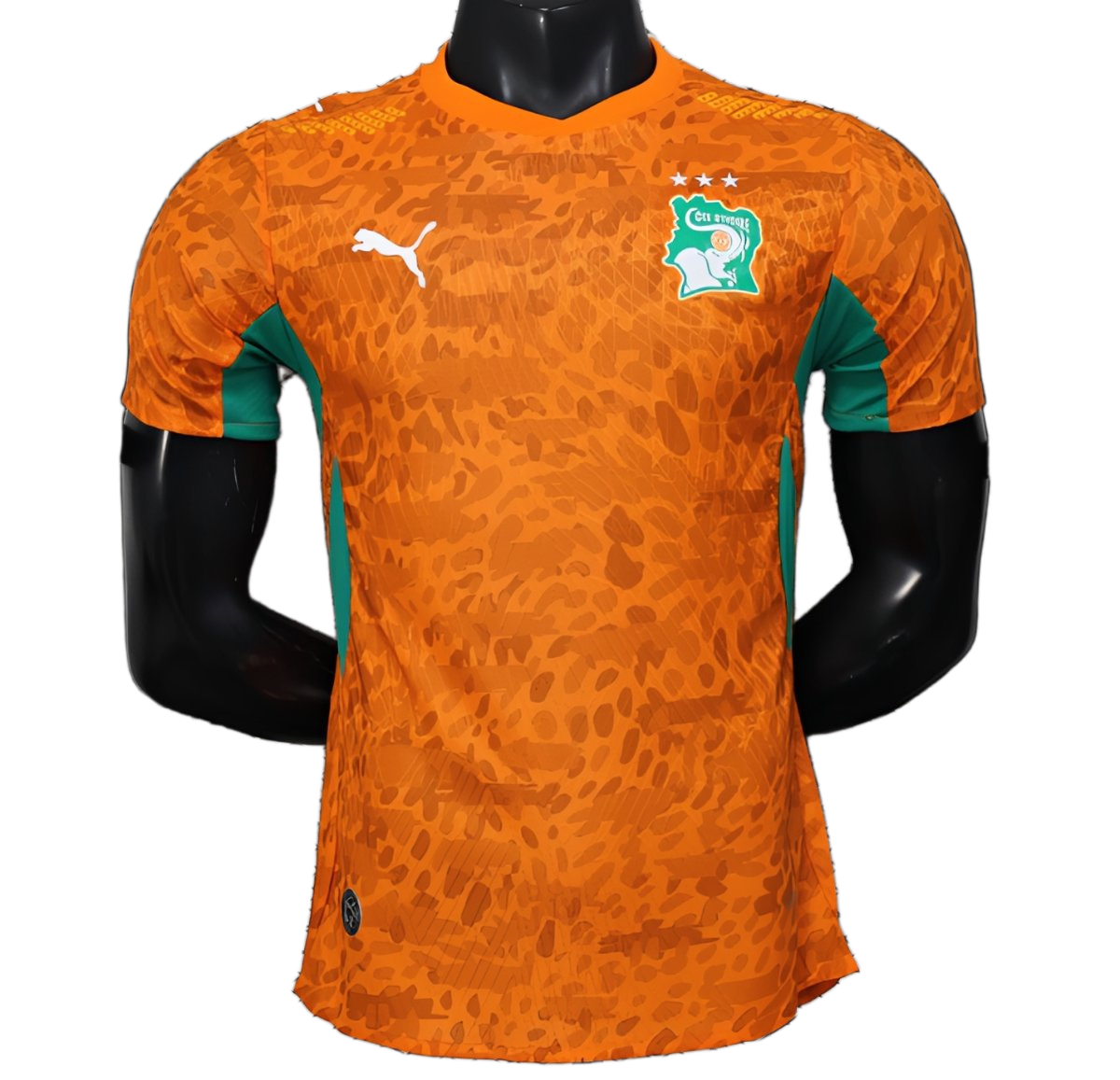 Ivory Coast 2026 Jersey – Player Version – Orange – Leopard Pattern