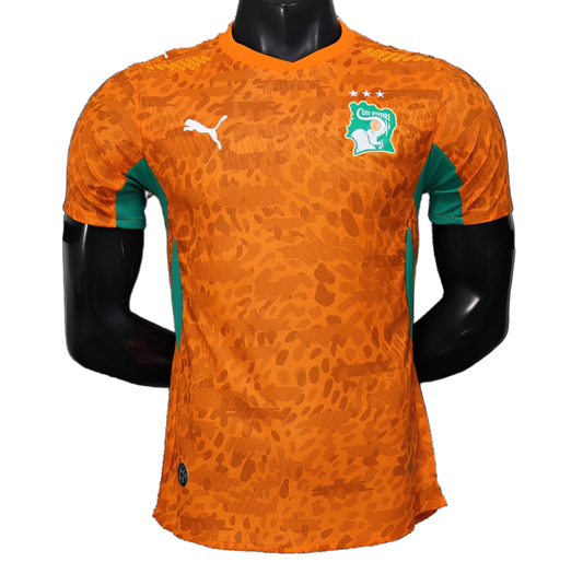 Ivory Coast 2026 Jersey – Player Version – Orange – Leopard Pattern