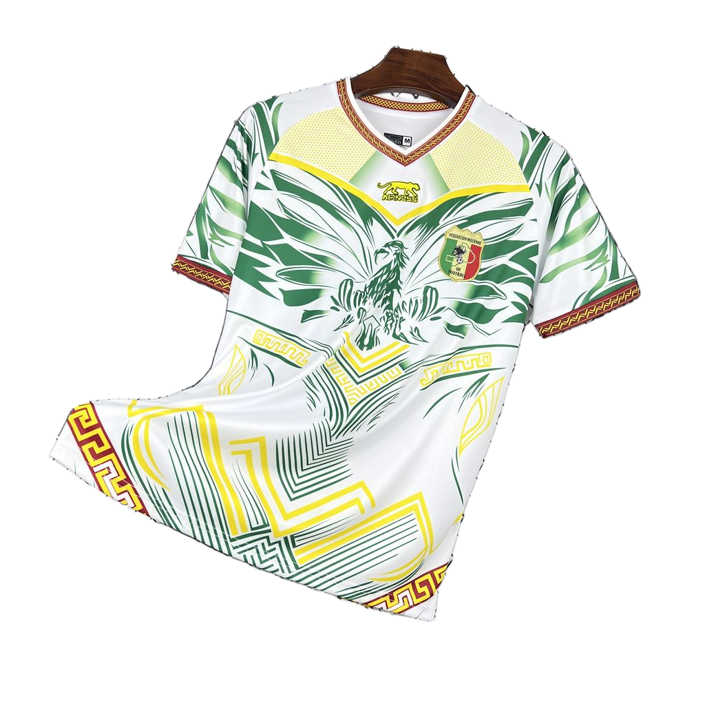 Mali 2026 Home Jersey – White/Green Geometric
