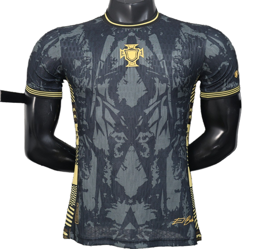 Portugal 2026 Jersey – Player Version – Grey – Dark Abstract Graphic Pattern