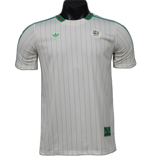 Algeria 2026 Jersey – Player Version – White/Green – Pinstripes