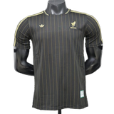 Mexico 2026 Jersey – Player Version – Black/Gold – Pinstripes