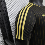 Mexico 2026 Jersey – Player Version – Black/Gold – Pinstripes