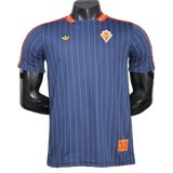 Spain 2026 Jersey – Player Version – Blue/Navy/Yellow – Thin Pinstripes