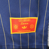 Spain 2026 Jersey – Player Version – Blue/Navy/Yellow – Thin Pinstripes