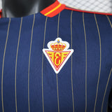 Spain 2026 Jersey – Player Version – Blue/Navy/Yellow – Thin Pinstripes