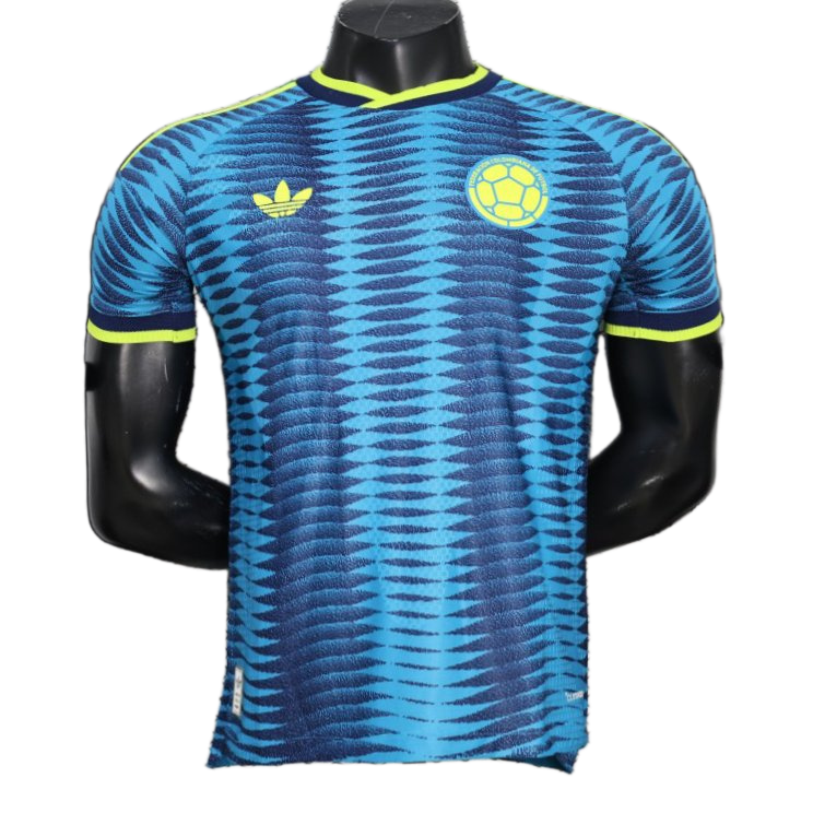 Colombia 2026 Jersey – Player Version – Blue – Wavy Zigzag Pattern
