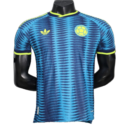 Colombia 2026 Jersey – Player Version – Blue – Wavy Zigzag Pattern