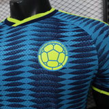 Colombia 2026 Jersey – Player Version – Blue – Wavy Zigzag Pattern