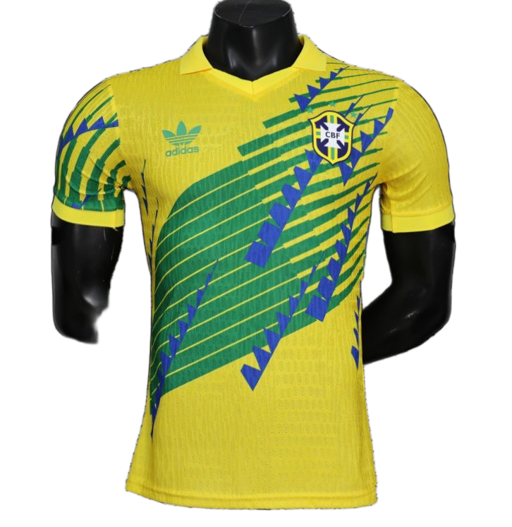 Brazil 2026 Jersey – Player Version – Blue/Green/Yellow – Geometric Patterns