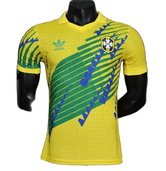 Brazil 2026 Jersey – Player Version – Blue/Green/Yellow – Geometric Patterns