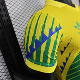Brazil 2026 Jersey – Player Version – Blue/Green/Yellow – Geometric Patterns