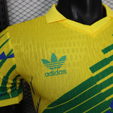 Brazil 2026 Jersey – Player Version – Blue/Green/Yellow – Geometric Patterns