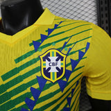Brazil 2026 Jersey – Player Version – Blue/Green/Yellow – Geometric Patterns