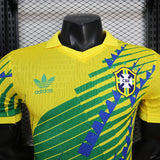 Brazil 2026 Jersey – Player Version – Blue/Green/Yellow – Geometric Patterns