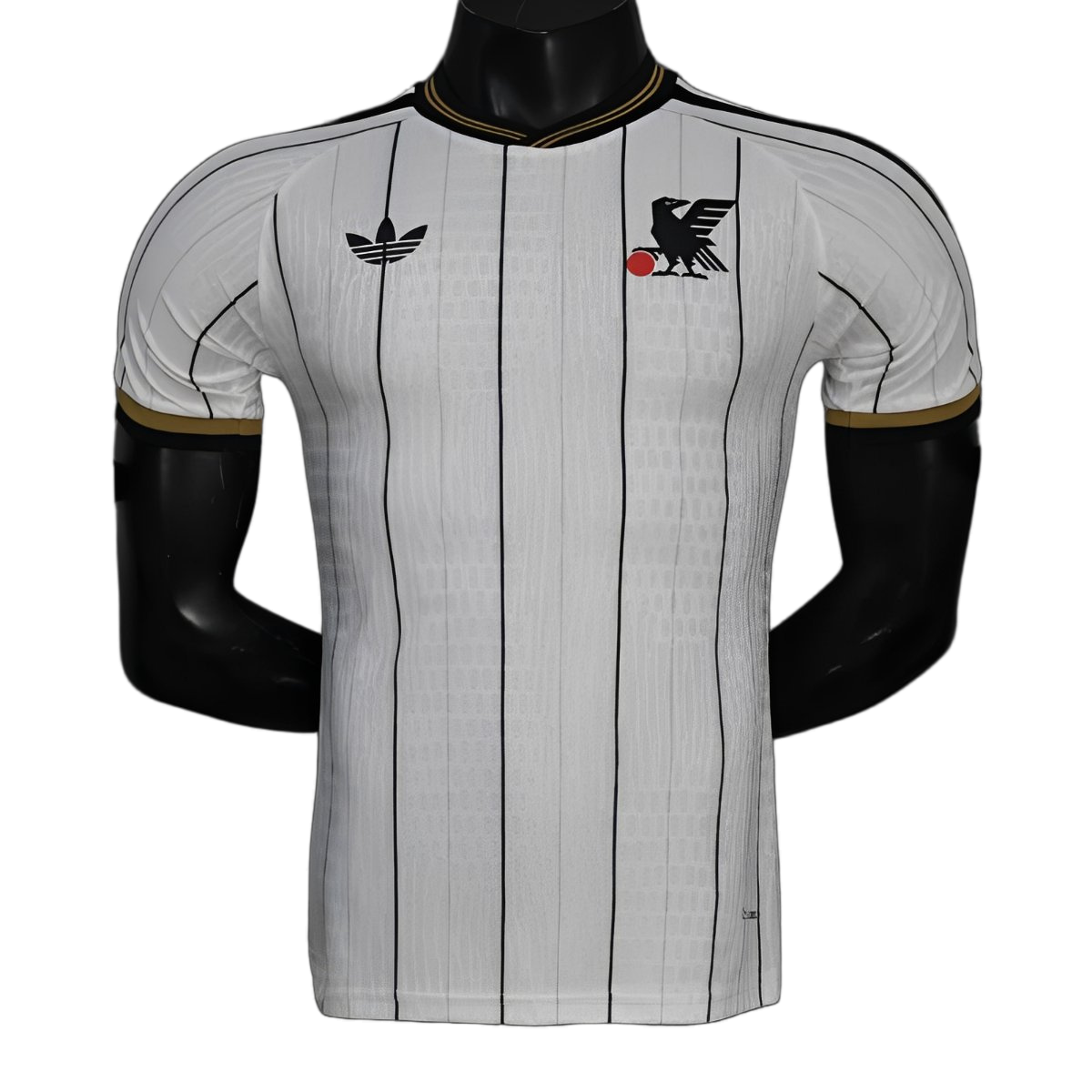 Japan 2026 Jersey – Player Version – White/Black – Pinstripes