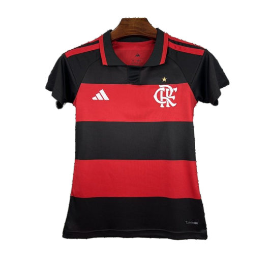 Flamengo 2026/27 Home Jersey – Women's – Red/Black Stripes