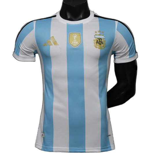 Argentina 2027 Home Jersey – Player Version – White/Blue – Light Stripes Fifa Champion Badge