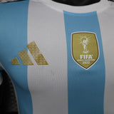 Argentina 2027 Home Jersey – Player Version – White/Blue – Light Stripes Fifa Champion Badge