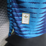 Colombia 2027 Away Jersey – Player Version – Long Sleeve – Blue – Wave Jacquard Pattern