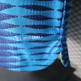 Colombia 2027 Away Jersey – Player Version – Long Sleeve – Blue – Wave Jacquard Pattern