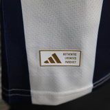 Scotland 2027 Away Jersey – Player Version – White/Navy – Vertical Stripes