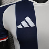 Scotland 2027 Away Jersey – Player Version – White/Navy – Vertical Stripes
