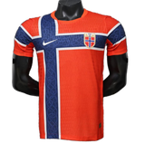 Norway 2026 Home Jersey – Player Version – Red/Blue – Flag Cross Pattern