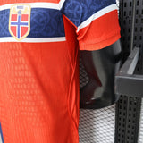 Norway 2026 Home Jersey – Player Version – Red/Blue – Flag Cross Pattern